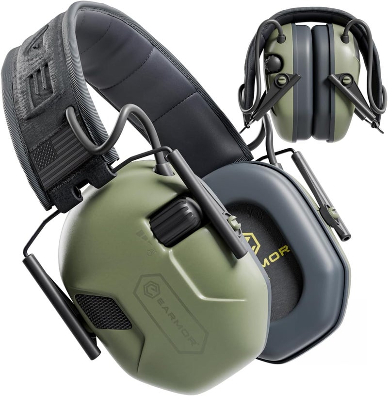 EARMOR M300A Ear Protection For Gun Range - Shooting Ear Muffs with Ergonomic Gel Cushions, IPX5 Waterproof Gear - Image 1